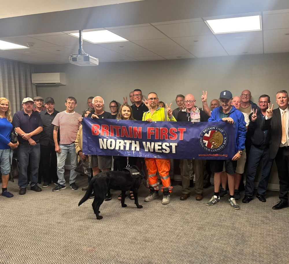 Britain Firsts ragbag of members. I suspect the dog is by far the brightest of the lot.