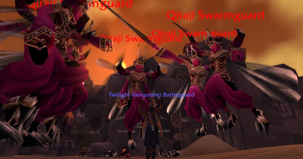 qiraji battleguards fucking beating the shit out of my qiraji battleguard