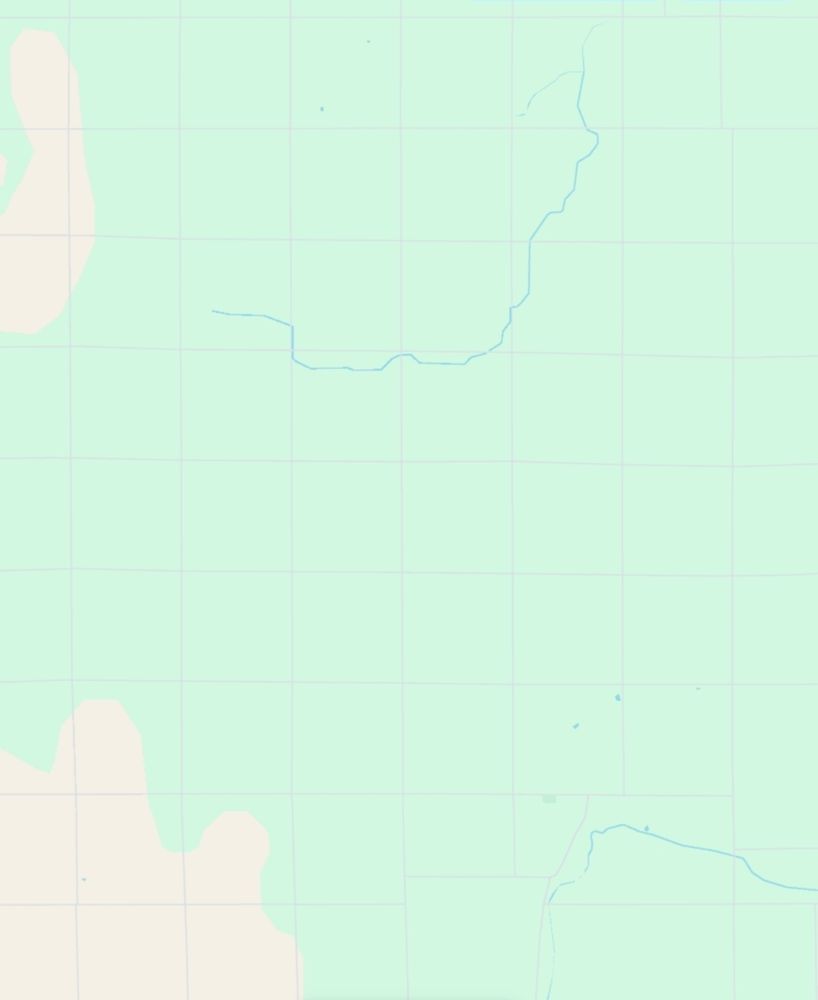a screenshot from a digital map of a road layout in rural western indiana. it's a literal grid for like 90% of the image, which covers an area of roughly 65 square miles