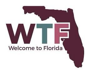 Image of the outline of FL in teal & purple hues
 WTF
Welcome to Florida