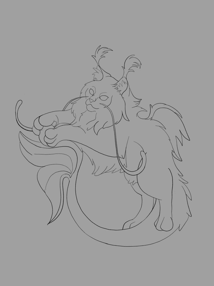 Like art of a cat with a fish tail and catfish whiskers 