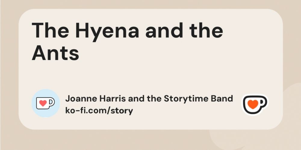 Joanne Harris and the Storytime Band published a post on Ko-fi