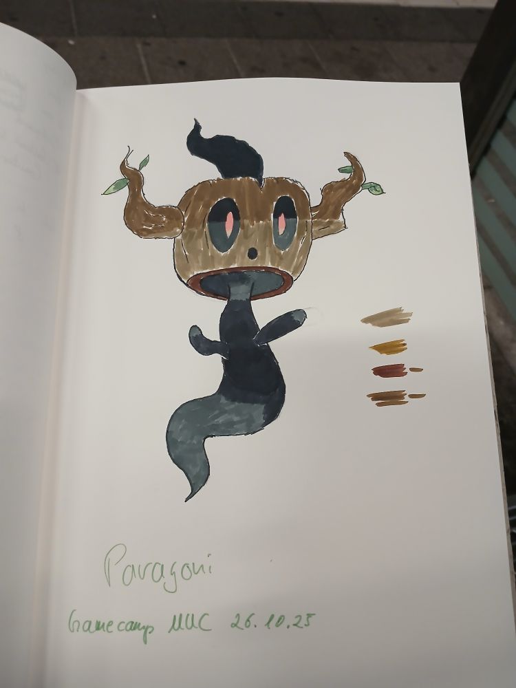 A drawing of a Phantump/Paragoni