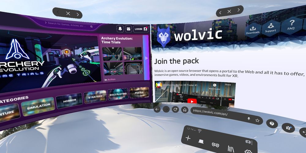 "Above the clouds" environment.