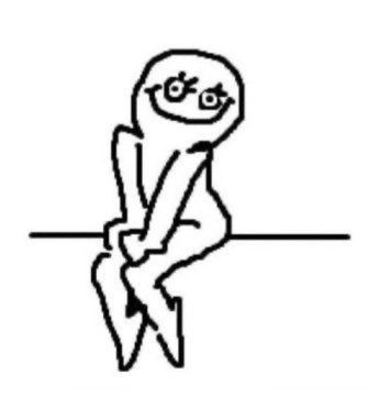drawing of a cutie sittin