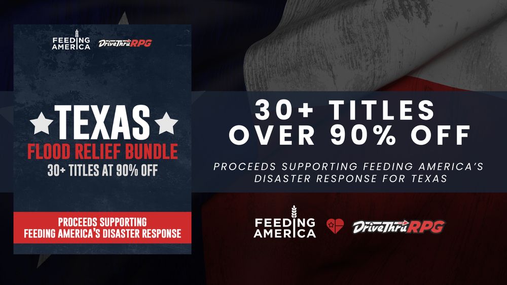 Texas Flood Relief Feeding America bundle at DriveThruRPG.com