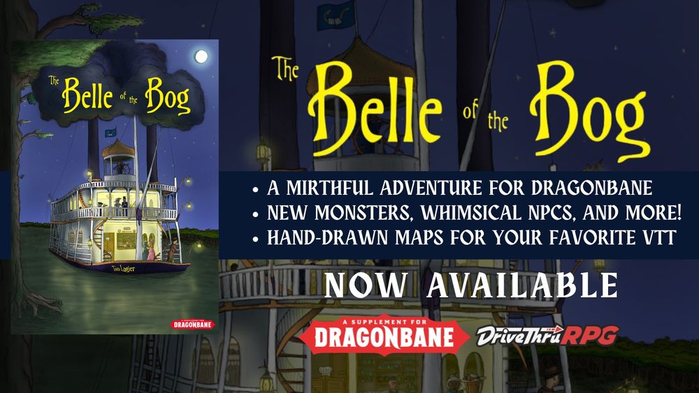 The Belle of the Bog is available now at DriveThruRPG.com