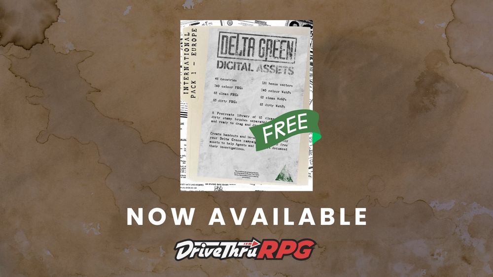 Delta Green Digital Assets: International Pack 1 - Europe FREE today at DriveThruRPG.com