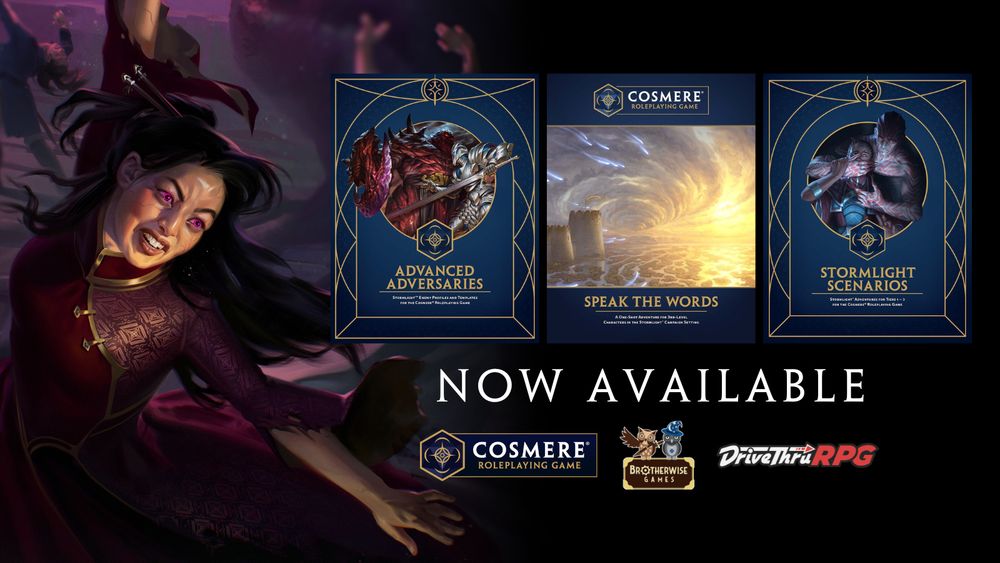 New Cosmere RPG releases at DriveThruRPG.com