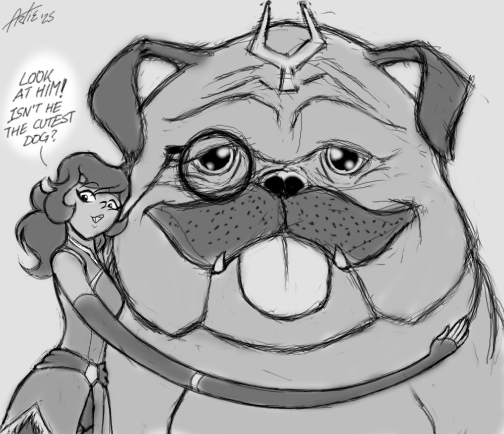 Ms Marvel and Lockjaw in Halloween Night.
