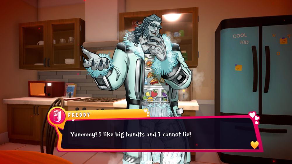 Freddy the fridge says “Yummy! I like big bundts and I cannot lie!”