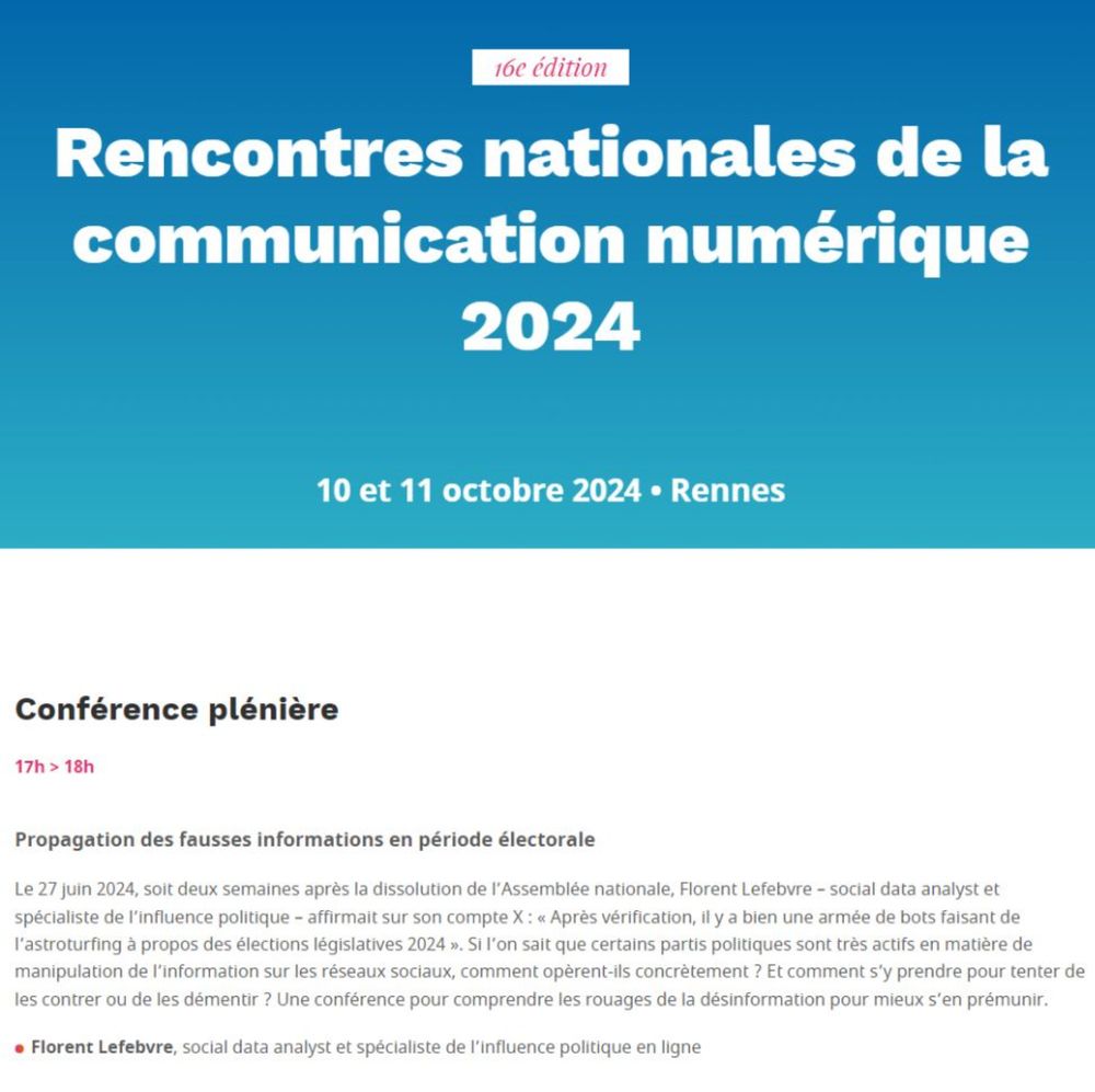 Florent Lefebvre on LinkedIn: Jeudi, Cap&#39;Com m&#39;a invité pour parler &quot;désinformation et communication…