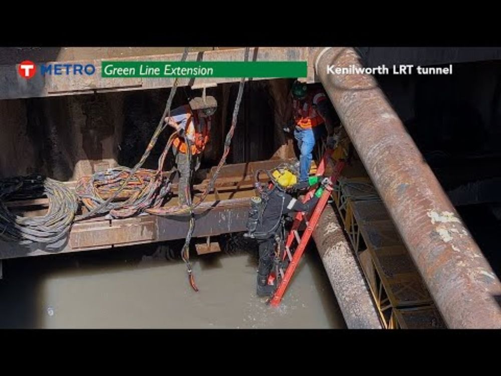 Green Line Extension -2024 Construction: Kenilworth LRT Tunnel Dive