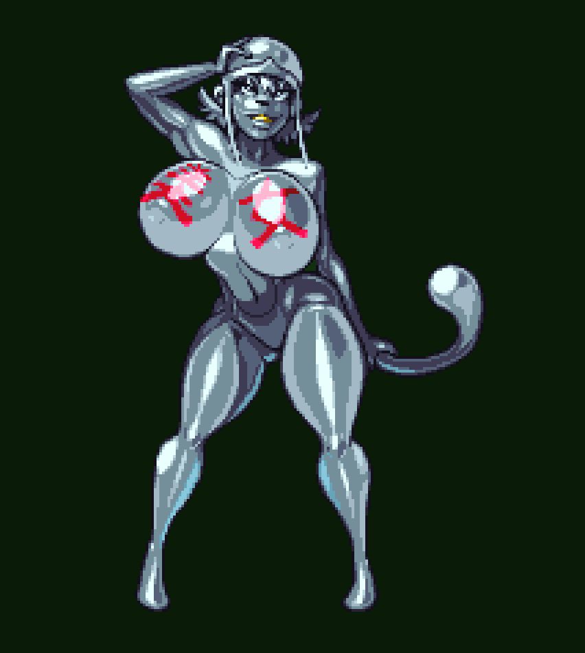 Metaletemon lady with huge tits.