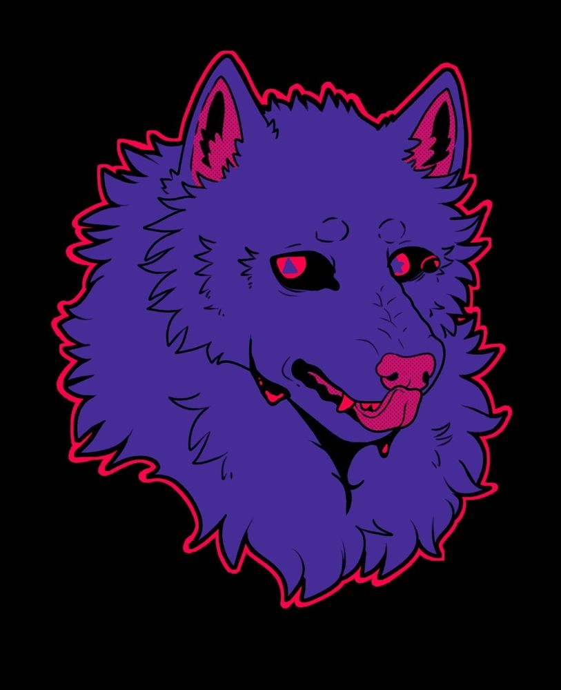 Image of a wolf crying while snarling.