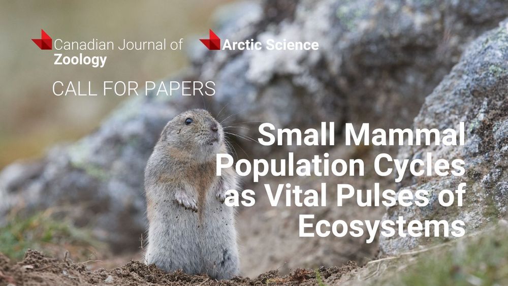 Photo of small mammal with overlay text reading: Call for Papers: Small Mammal Population Cycles as Vital Pulses of Ecosystems

