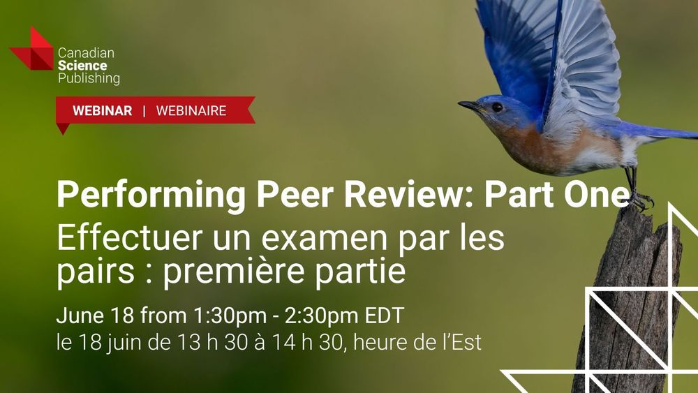 Social card with bluebird promoting CSEE webinar: Performing Peer Review: Part One.