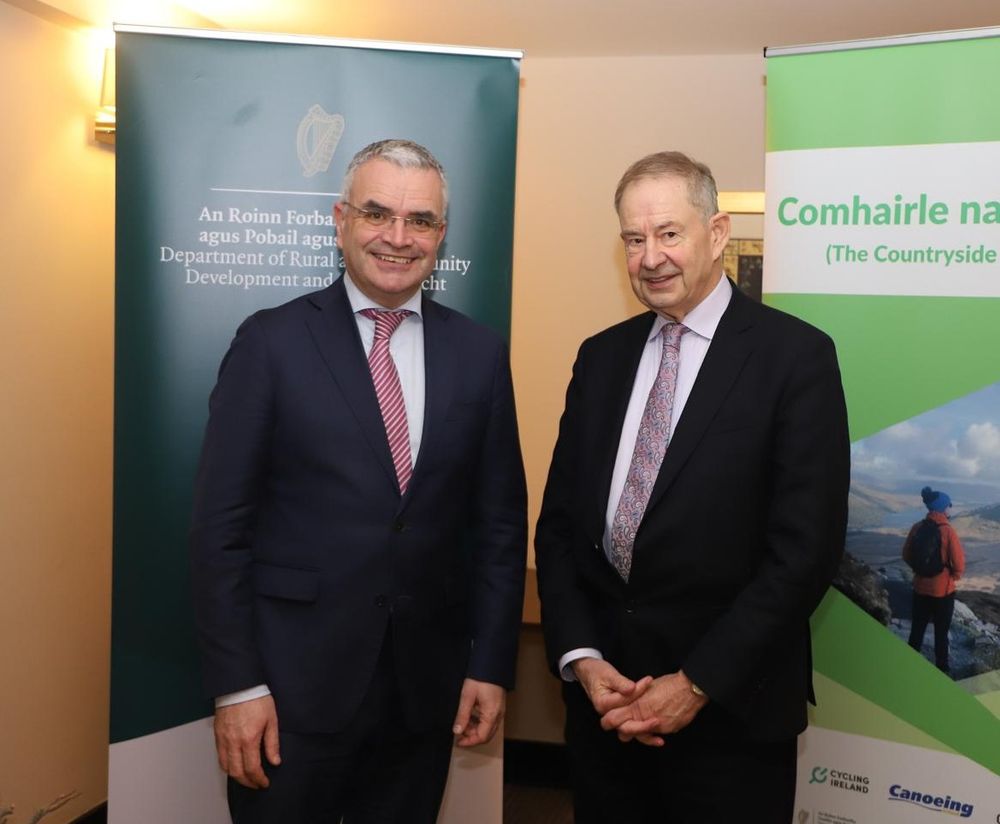 Minister Calleary meeting with Éamon Ó Cuív, the new Chair of Comhairle na Tuaithe
