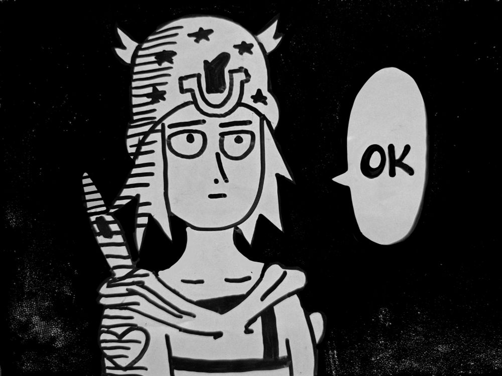 A recreation of the famous "OK" manga panel from One Punch Man, with Kohnny Joestar replacing Saitama.