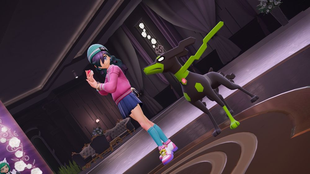 My character preparing for battle next to 10% Zygarde, looking determined while holding a Poké Ball.