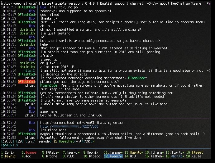 A terminal gui irc client with a lot of bindings which are hard to use