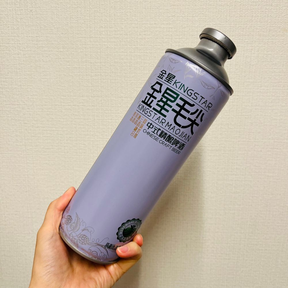 金星毛尖 中式精酿啤酒の1L缶の写真