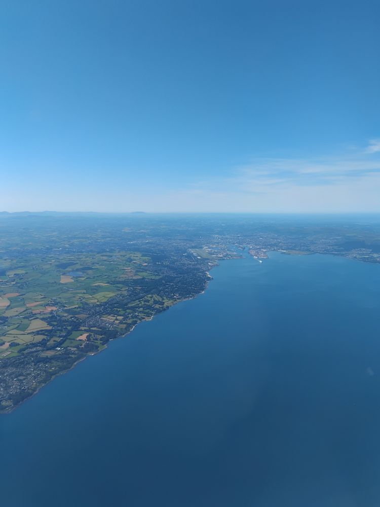 Flying over Belfast Lough in July 2025.