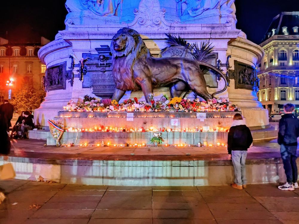 place de la republique in 2025 marking 10 years since 13 november 2025 paris attacks