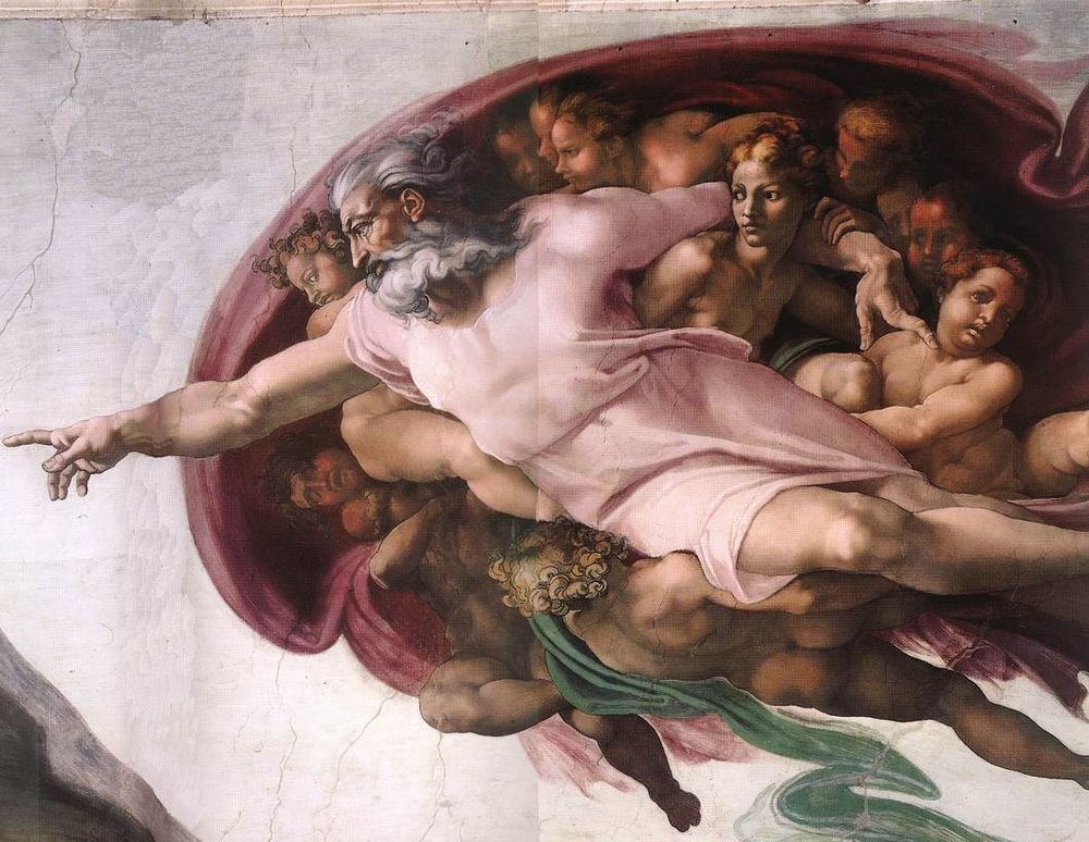 God the Father depicted in The Creation of Adam by Michelangelo, 1510