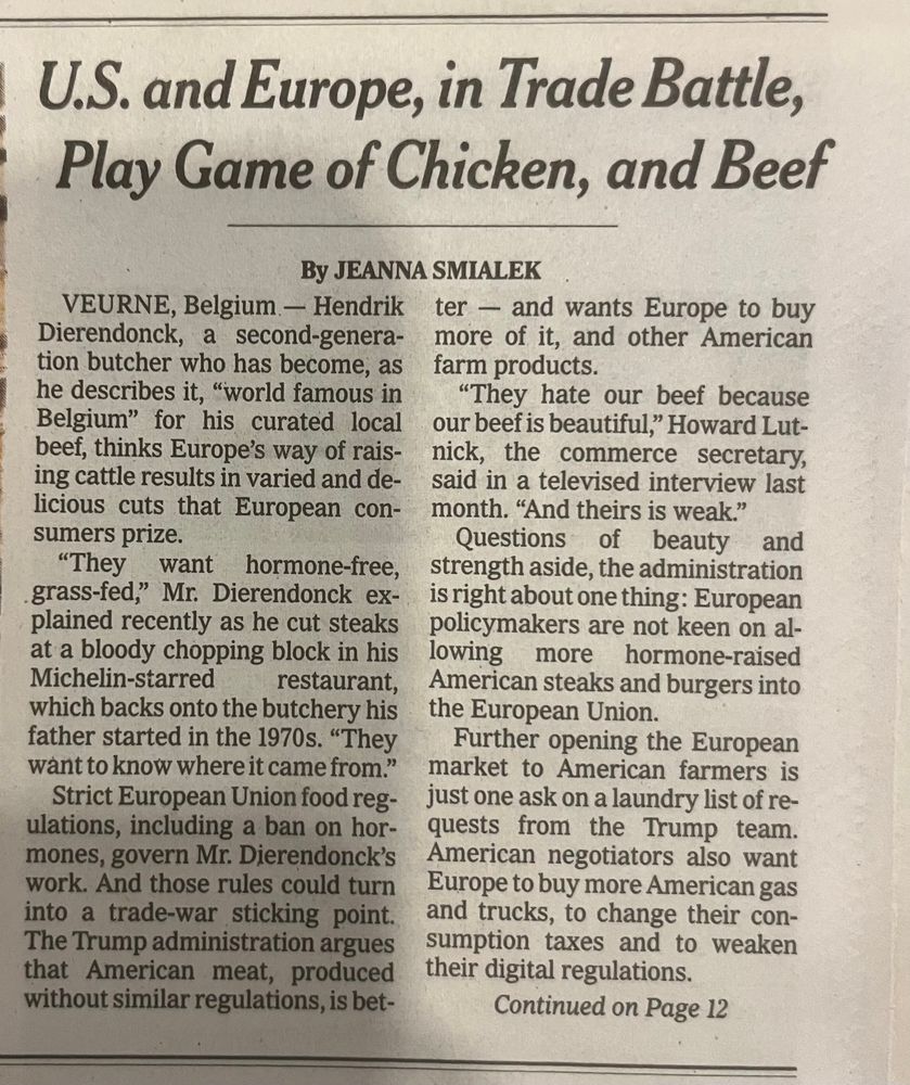 New York Times headline that uses chicken in a clever way 