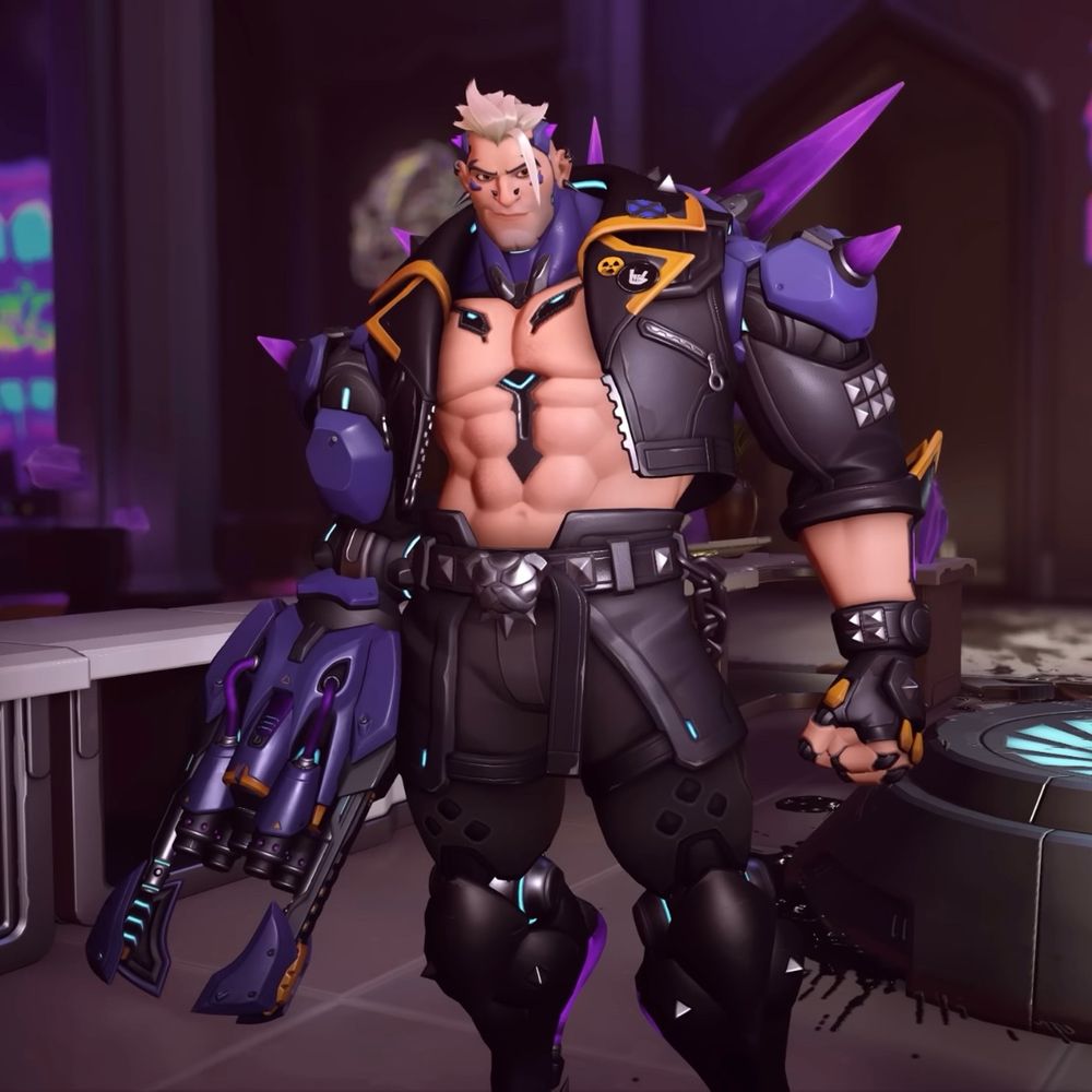 First look of the new Overwatch 2 tank hero Hazard, from the hero reveal trailer on YouTube.