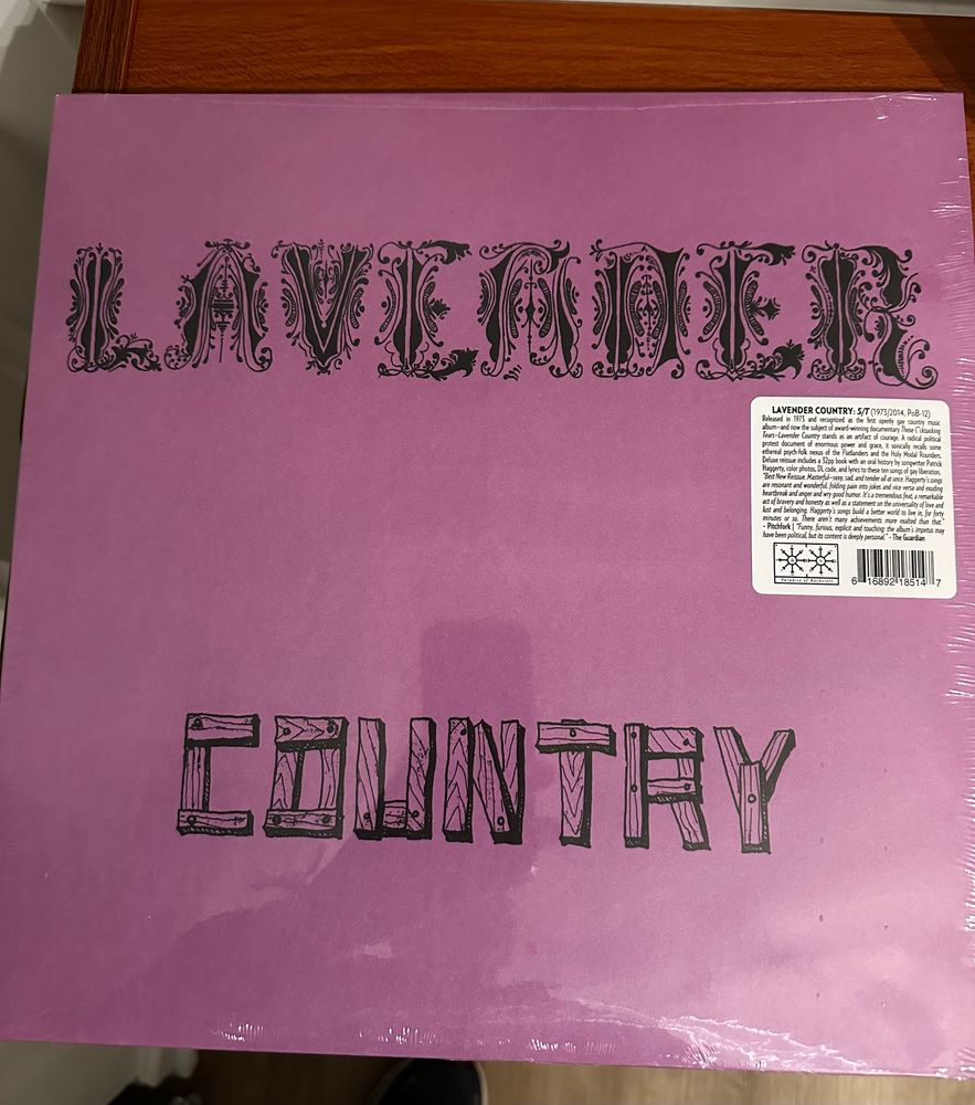 Photo showing the front of a vinyl album by Lavender Country
