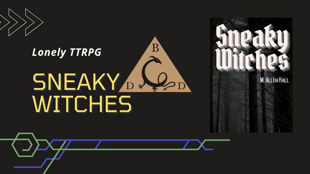 Lonely ttrpg cover for Sneaky Witches review
