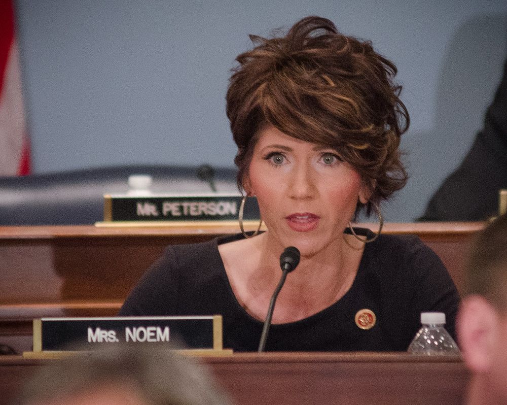 This is a photo of the racist, puppy killer Noem before she got her fake-ass maga makeover.