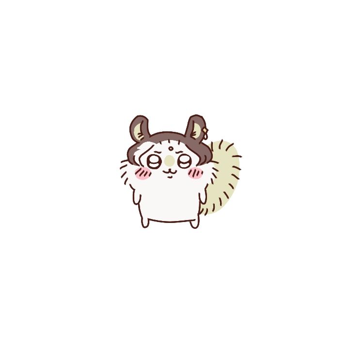 a picture of emet-selch as momonga from the chiikawa series
