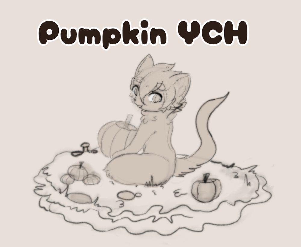A cute pumpkin patch scene with your character. Will be a finished commission once bought!