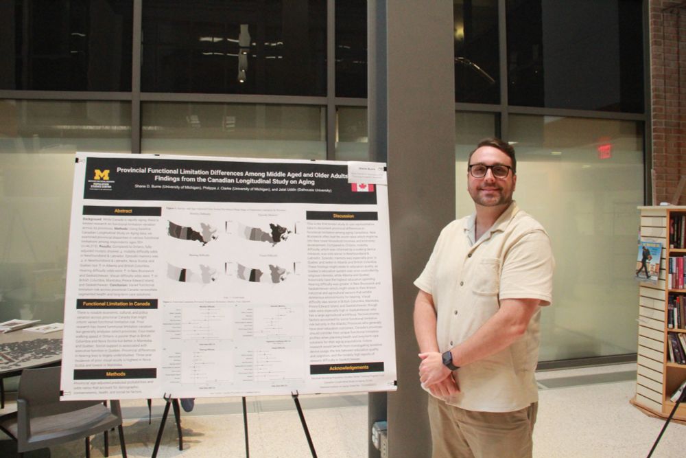 Shane Burns presents the poster: Provincial Functional Limitation Differences among Middle Aged and Older Adults: Findings from the Canadian Longitudinal Study on Aging