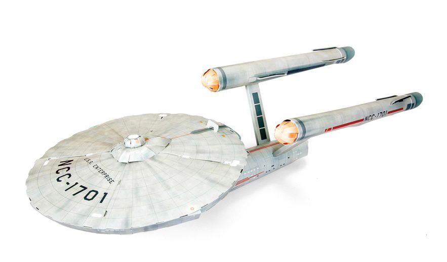 Slot-together model of the starship enterprise
