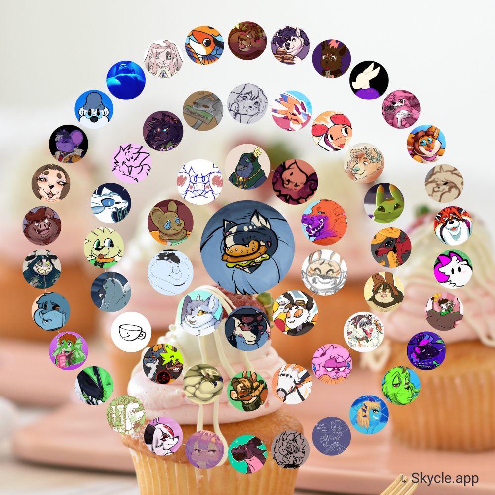 a skycle / bluesky circle showing a bunch of people that idealteeth reposts a lot