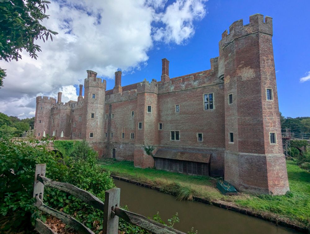 A photo of the side of Herstmonceux Castle