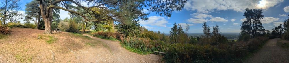 A panorama of my setup on Leith Hill