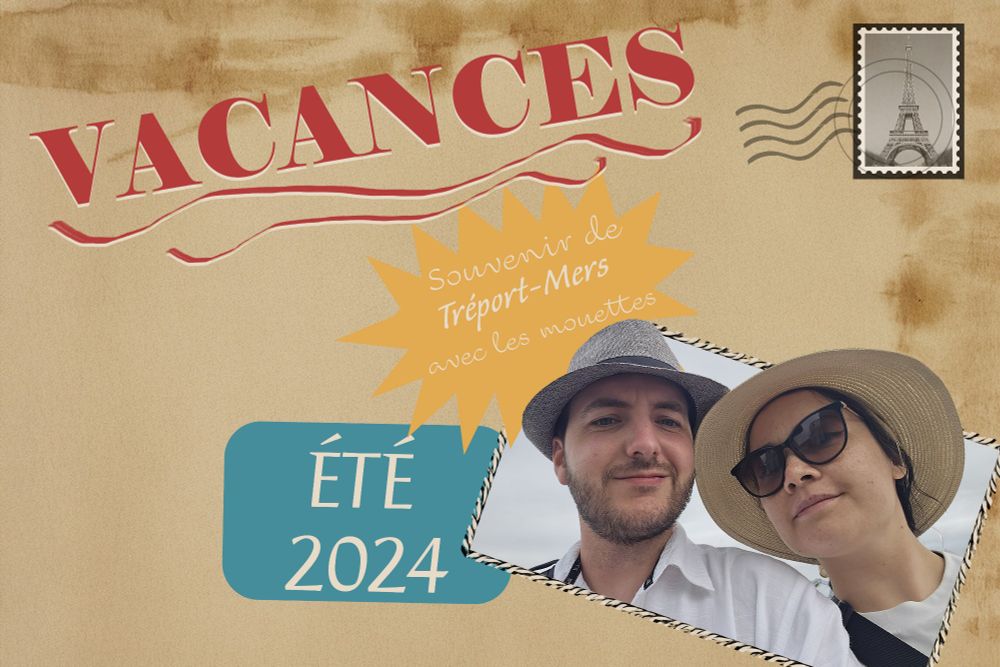 Photomontage style carte postale 