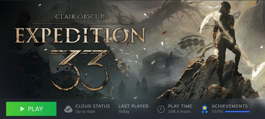 A Steam screenshot of the game Expedition 33, with full achievements.