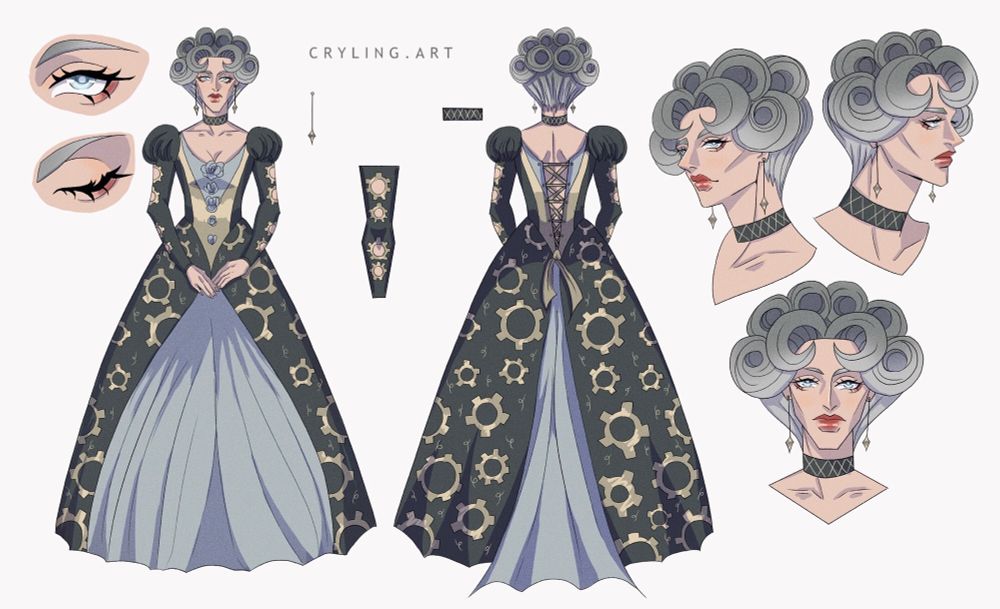 Character design sheet of a fan design for Madeline from Jack and The Cuckoo Clock Heart 