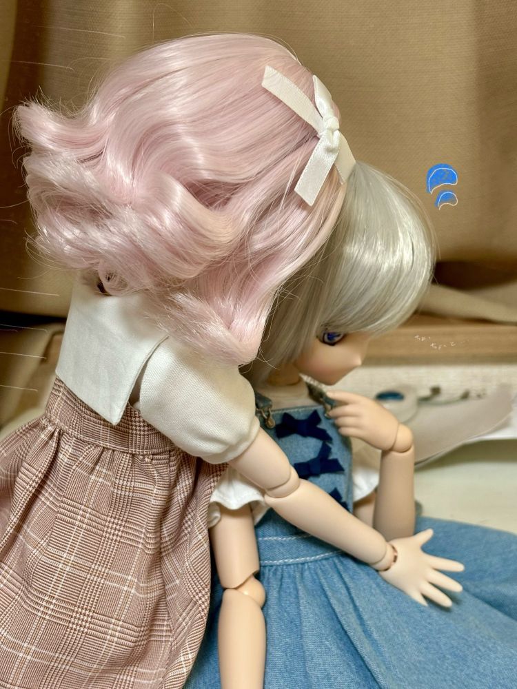 桜夜ちゃんにくっつく風和ちゃん(ドール)