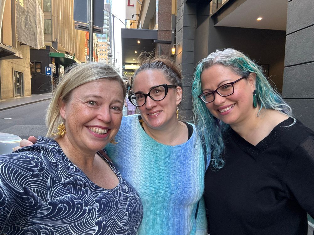 Agents Alex Adsett, Abigail Nathan and Lisa Fuller on the streets of Melbourne