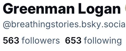 Logan has 563 followers and it following 653 people