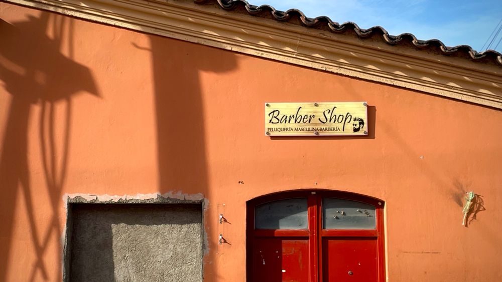 Barber shop in Oaxaca 