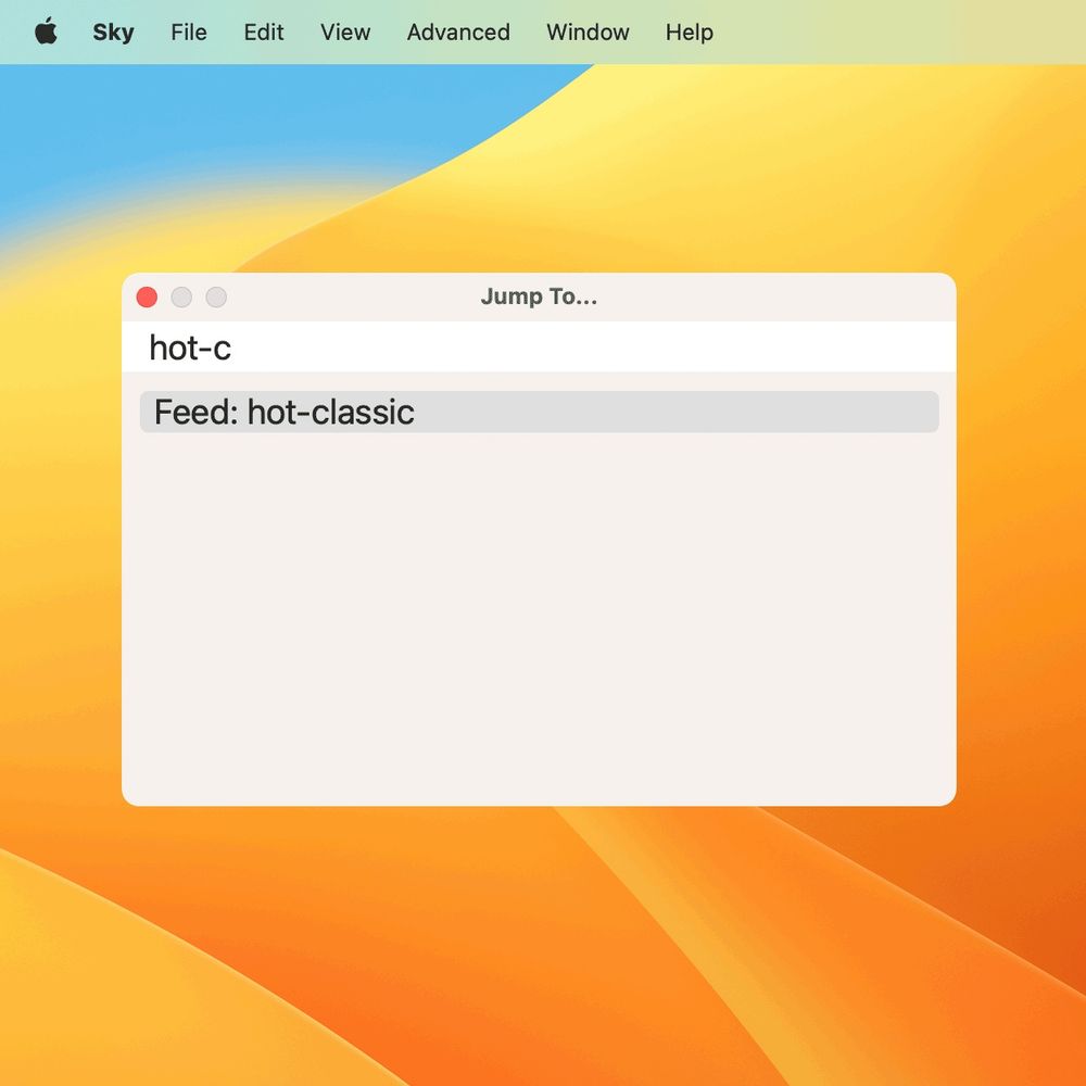 Jump To... dialog with user input and filtering
