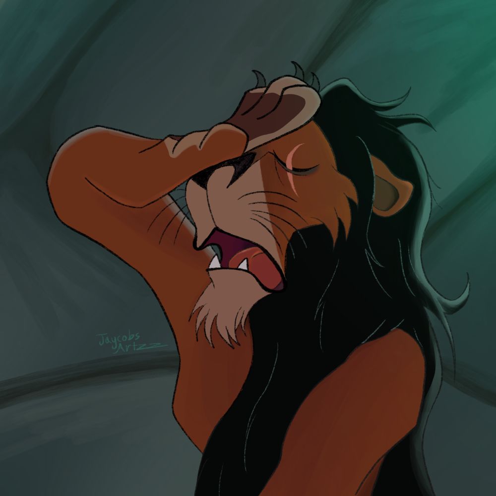 Drawing of Scar from the Disney film The Lion King